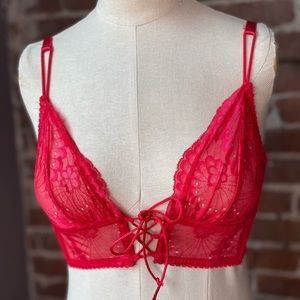 Delilah bralette from Lonely. 32B Red